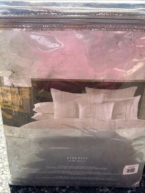 Vintage Barbara Barry Eternity King Quilt - White NWT